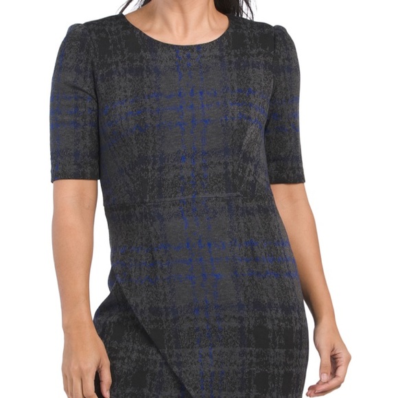 NWT BETSEY JOHNSON Asymmetrical Plaid Dress - Picture 6 of 7